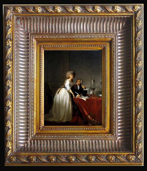 framed  Jacques-Louis  David Portrait of Antoine-Laurent and Marie-Anne Lavoisier, Ta024-3